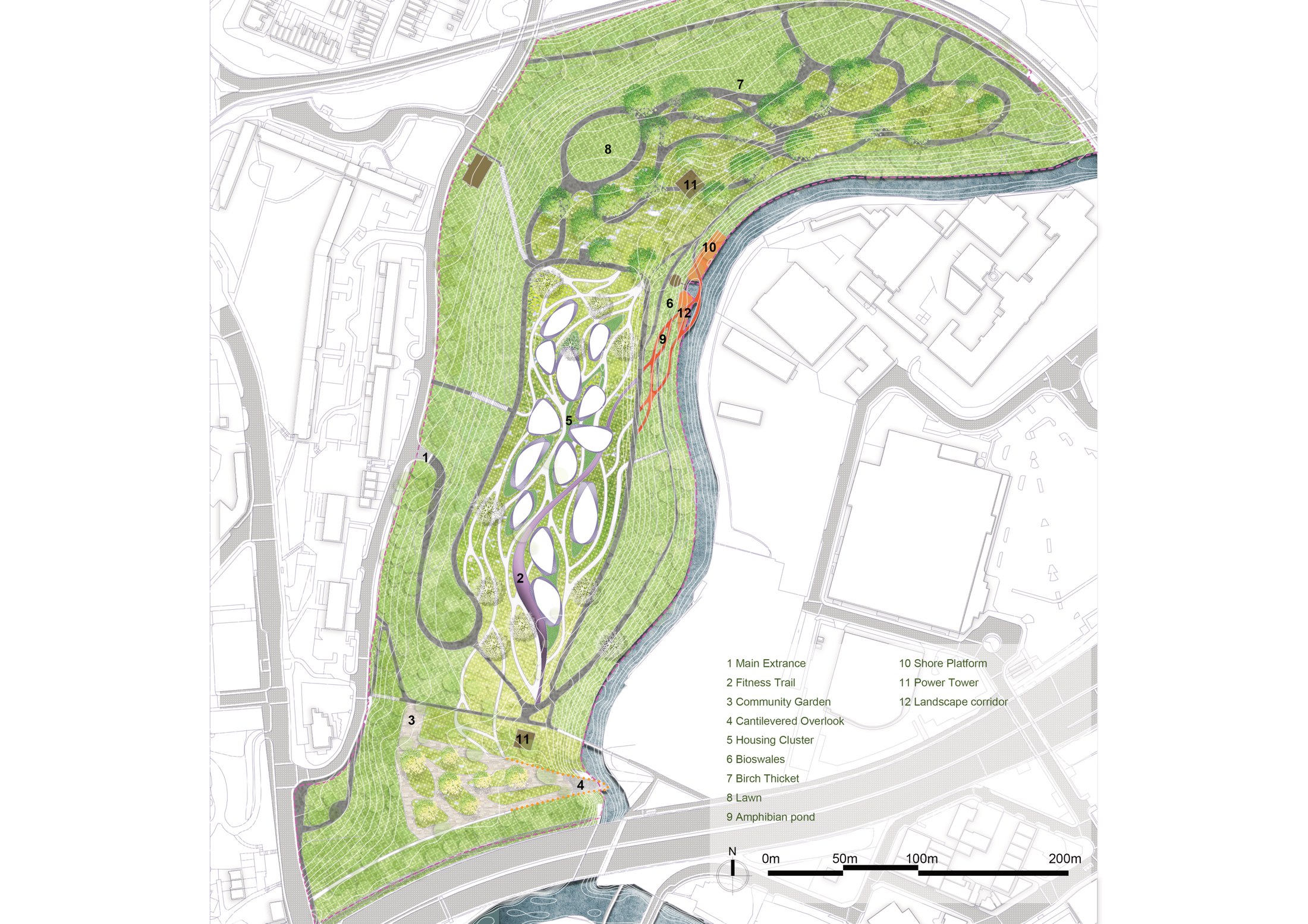 Annotated master plan in 1.2000