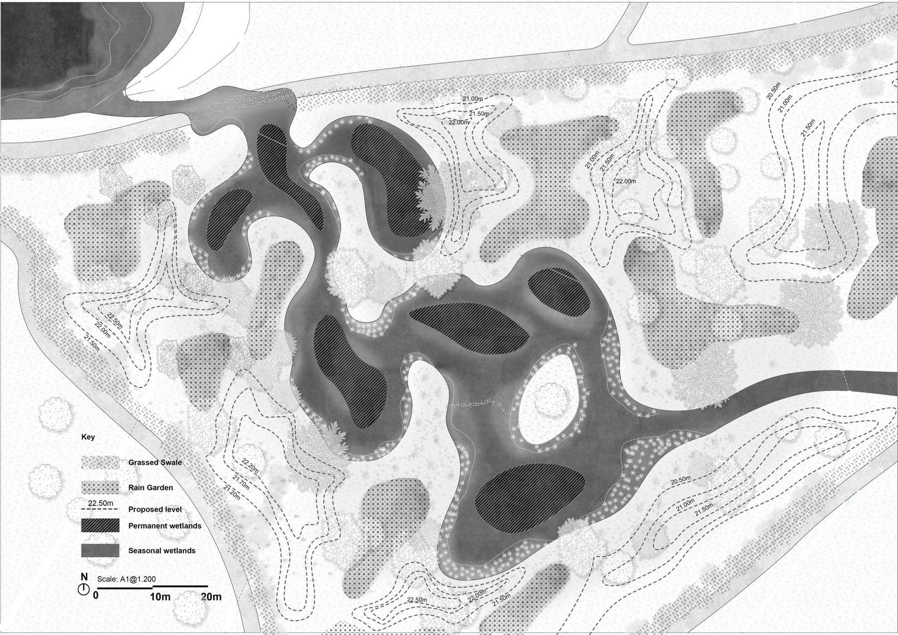 Sustainable Drainage Syst em Plan of wetland Cluster