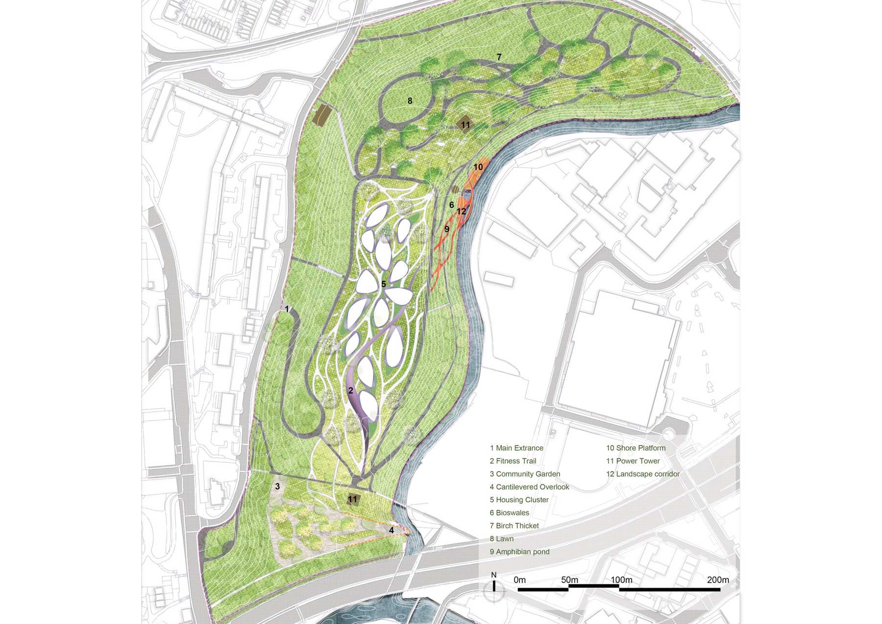 Annotated master plan in 1.2000