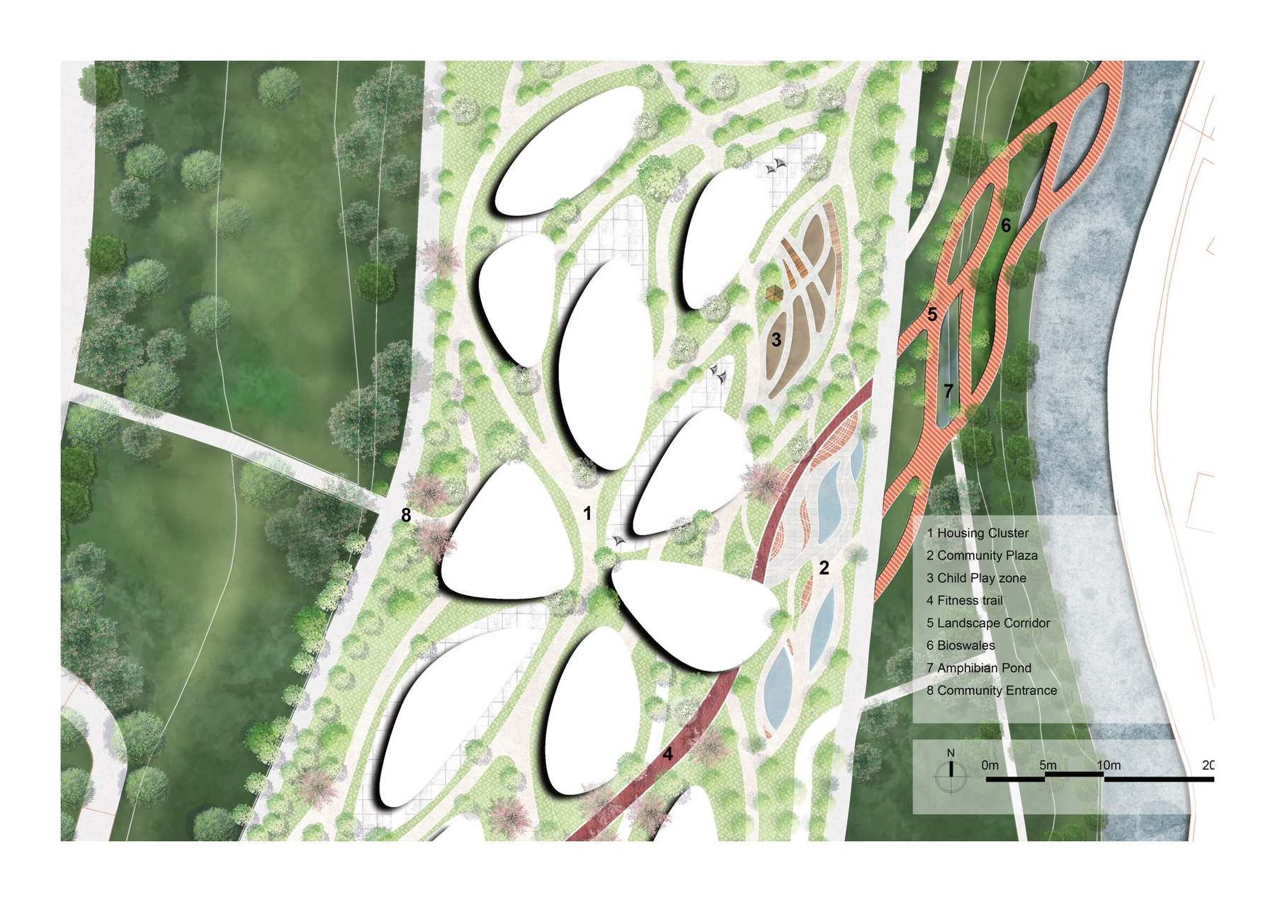 Masterplan with a 1.500 scale